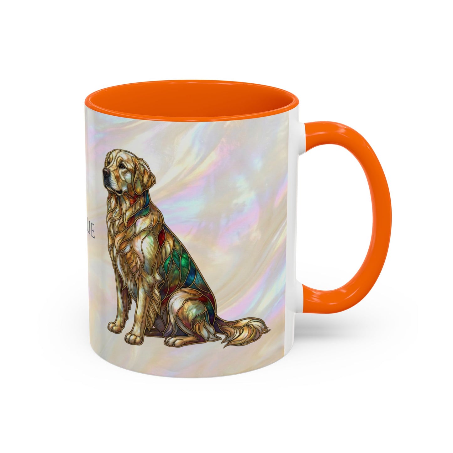 Personalized Golden Retriever Coffee Mug - Stained Glass Design 11/15oz - 14534
