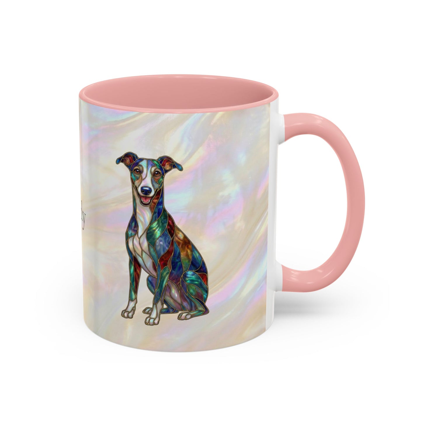 Whippet Accent Coffee Mug – Stained Glass Design 11/15oz - 14652