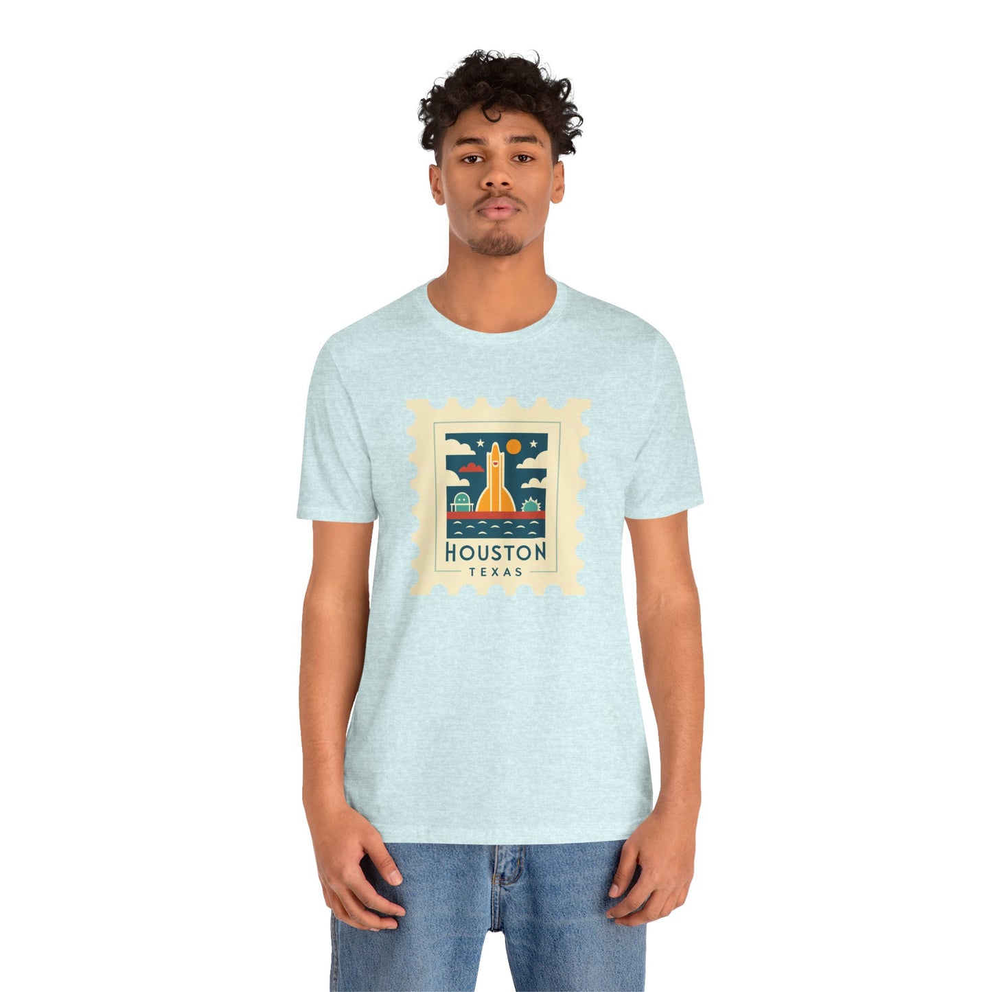 Houston Texas Retro Stamp Unisex Tee - Graphic T-Shirt for Casual Wear - 12143