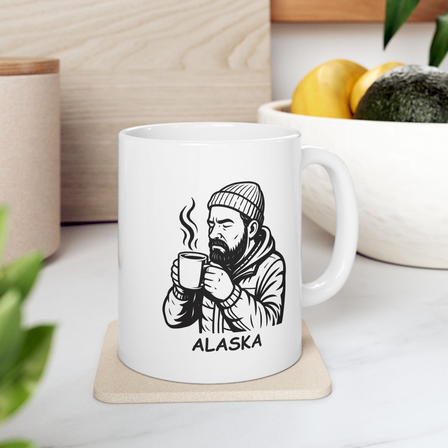 "In Alaska, ‘hot’ means ‘boiling coffee.’" Ceramic Mug - 13059