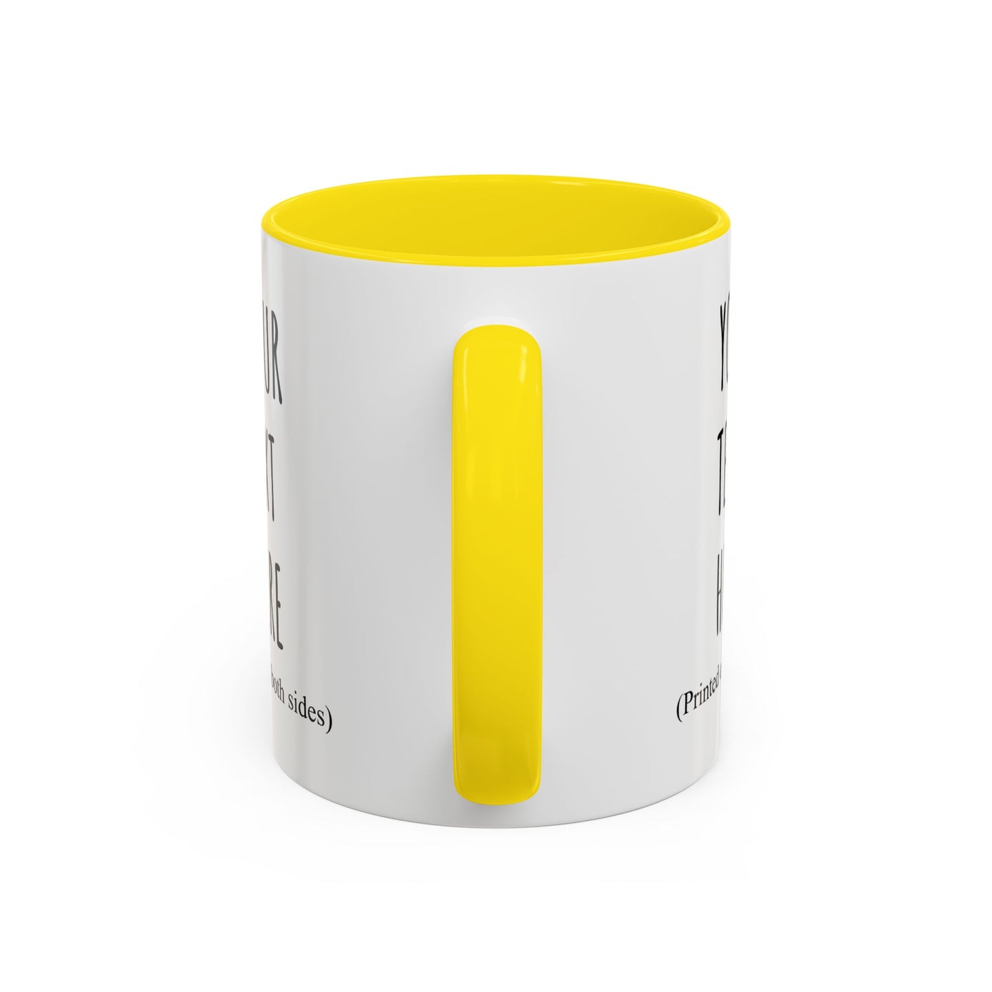 Personalized Accent Coffee Mug – Custom Text Printed Both Sides (11oz & 15oz) - 14676