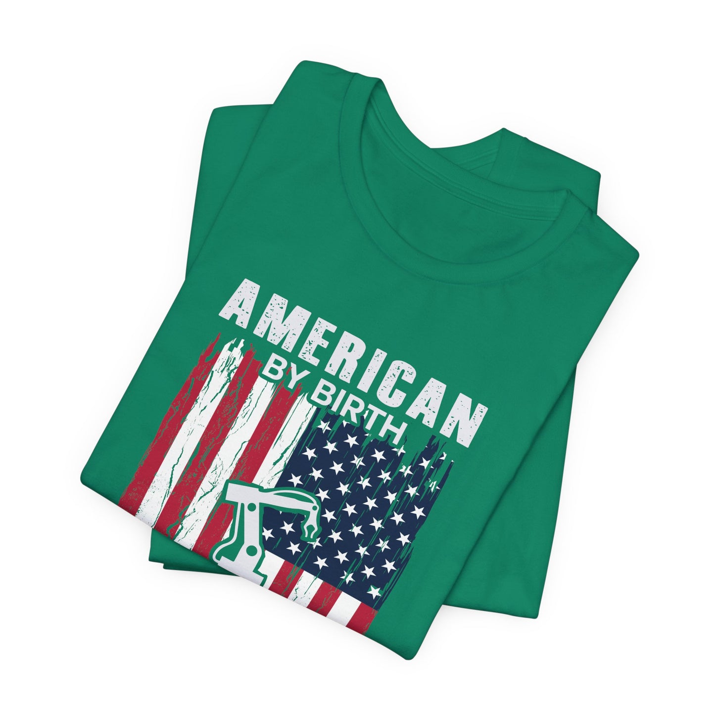 American By Birth, Retired Operating Engineer By The Grace Of God - Jersey Short Sleeve Tee