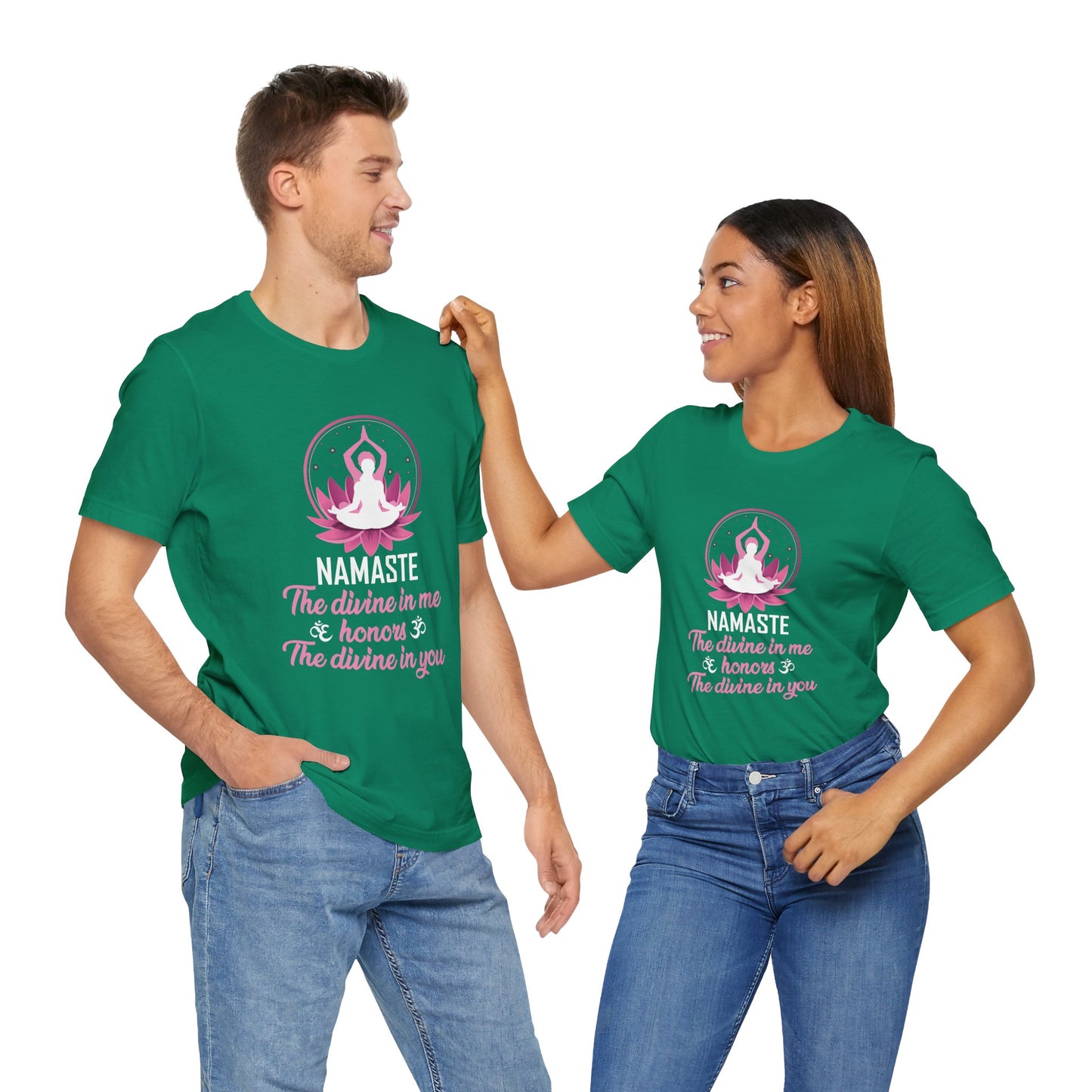Yoga: Namaste, The Divine In Me & Honor, The Divine In You - Unisex Jersey Short Sleeve Tee - 12535