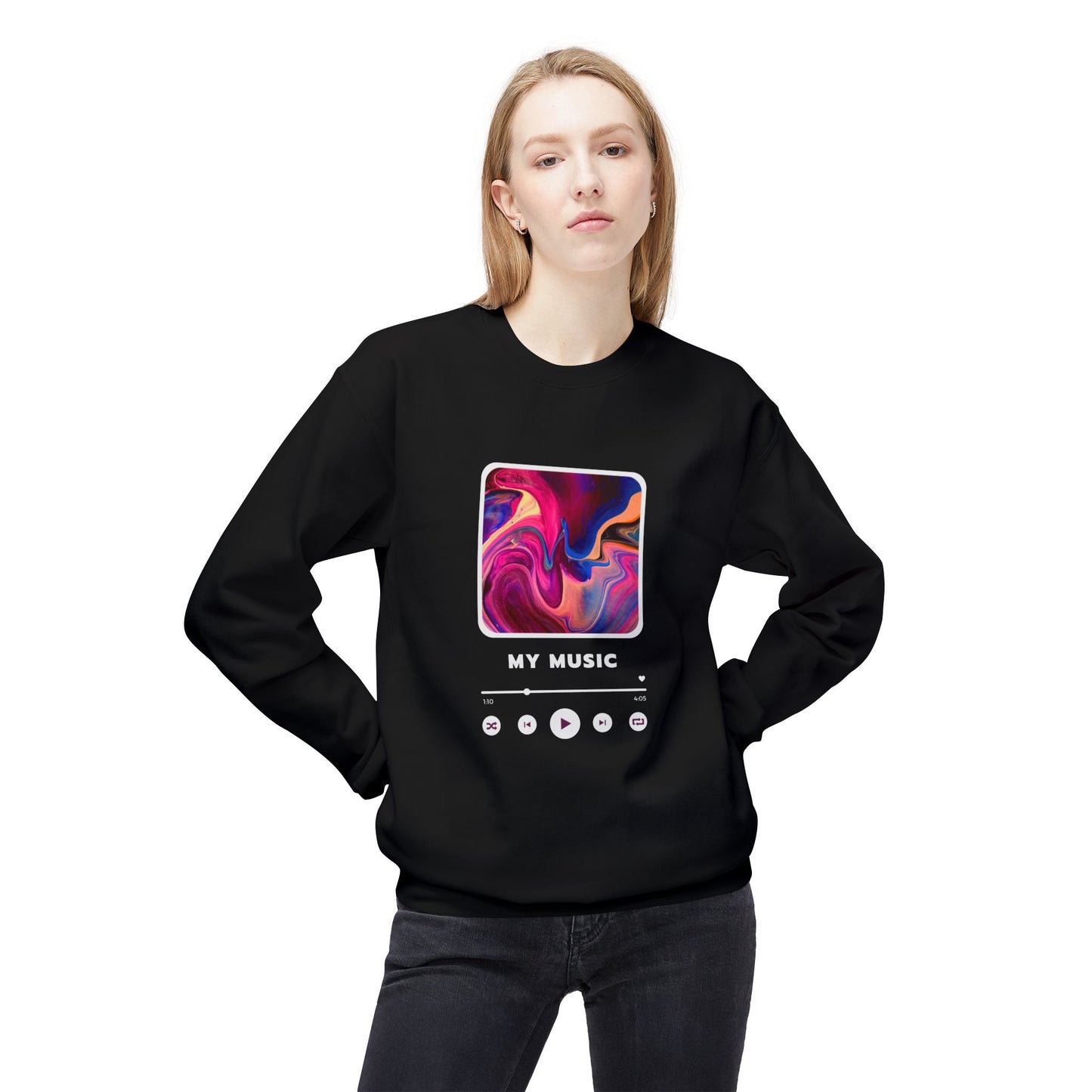 My Music - Unisex Midweight Softstyle Fleece Crewneck Sweatshirt - 11264