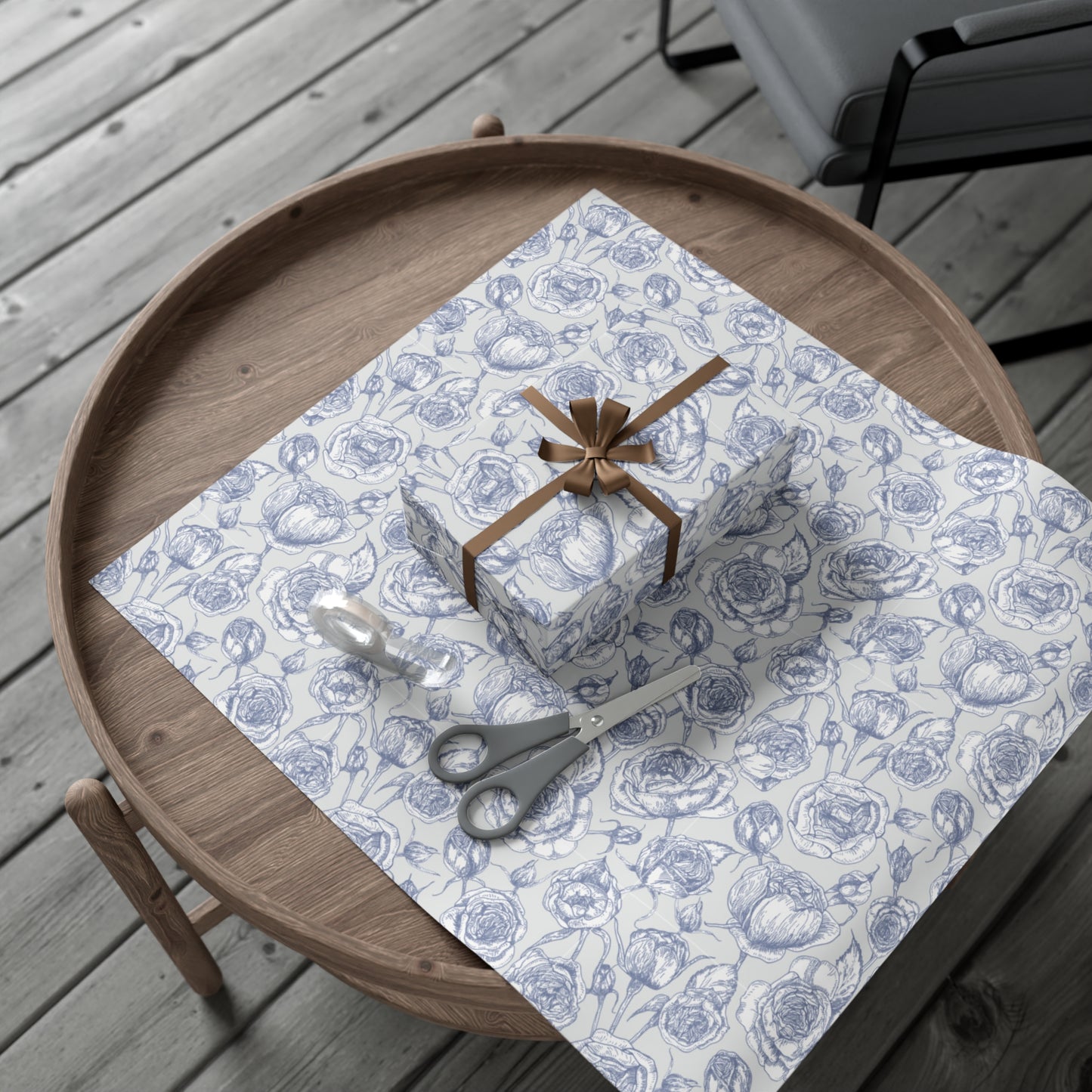 Vintage Blue Flowers - Gift Wrap Papers - 10314