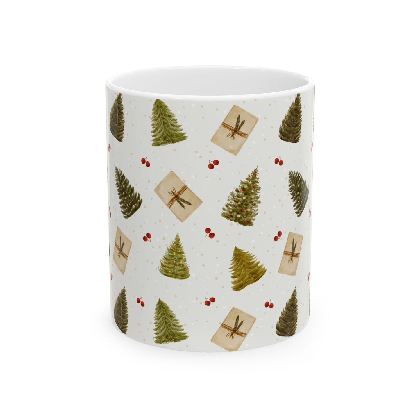 Christmas Trees & Gifts - Ceramic Mug, (11oz, 15oz) - 10914