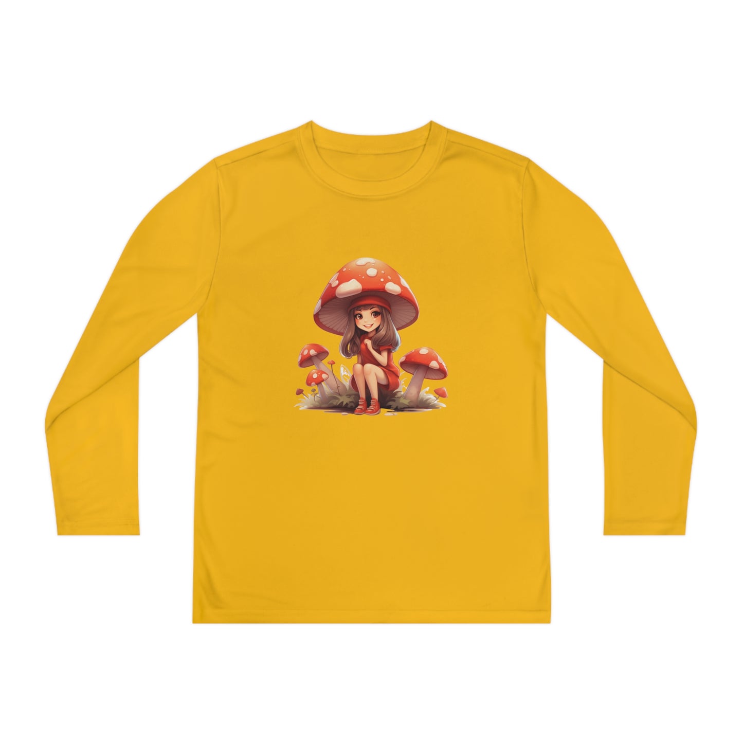 Mushroom Magic, All Day Long - Youth Long Sleeve Competitor Tee