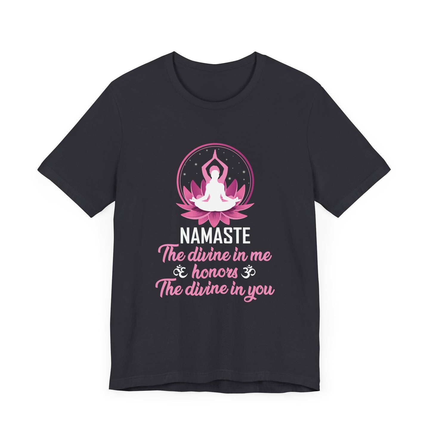 Yoga: Namaste, The Divine In Me & Honor, The Divine In You - Unisex Jersey Short Sleeve Tee - 12535
