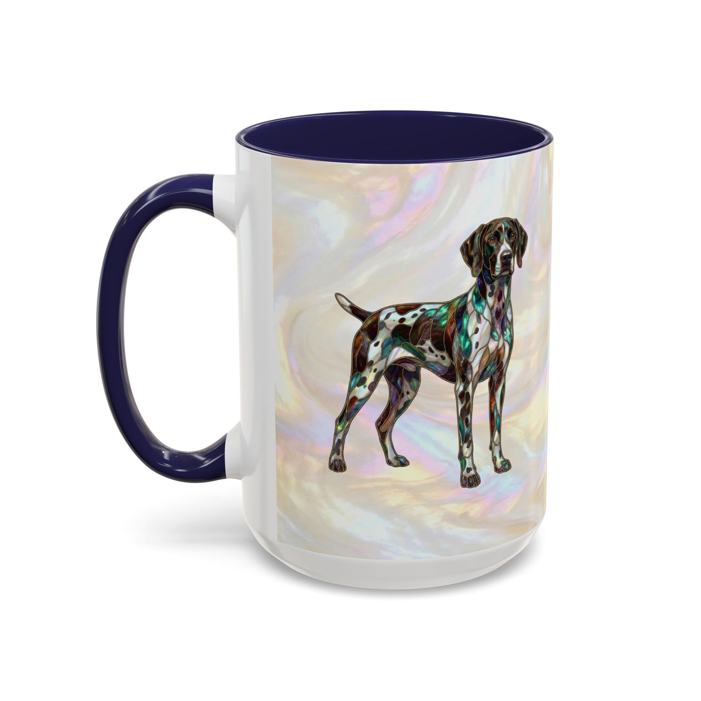 German Shorthaired Pointer Accent Coffee Mug — Stained Glass Design (11/15oz) - 14634