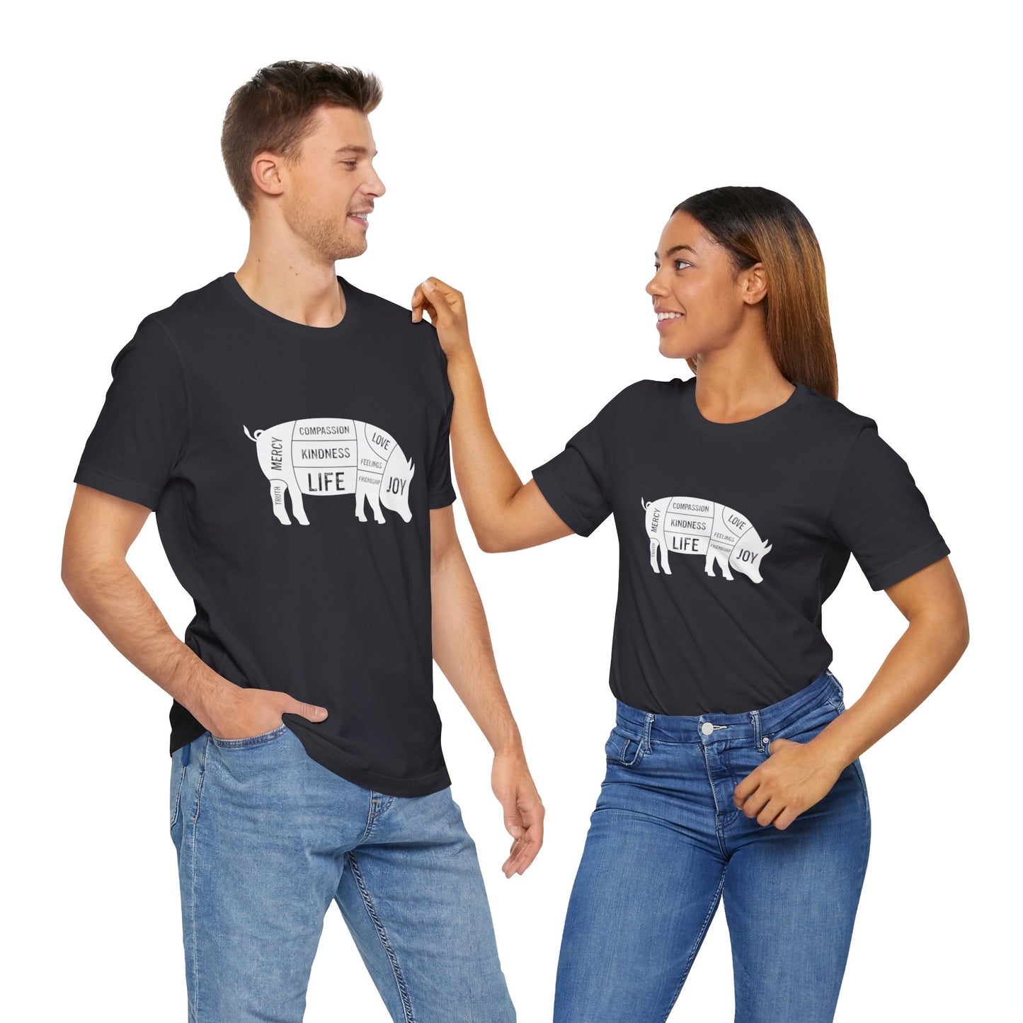 Vegan: Mercy, Compassion, Love, Kindness - Unisex Jersey Short Sleeve Tee