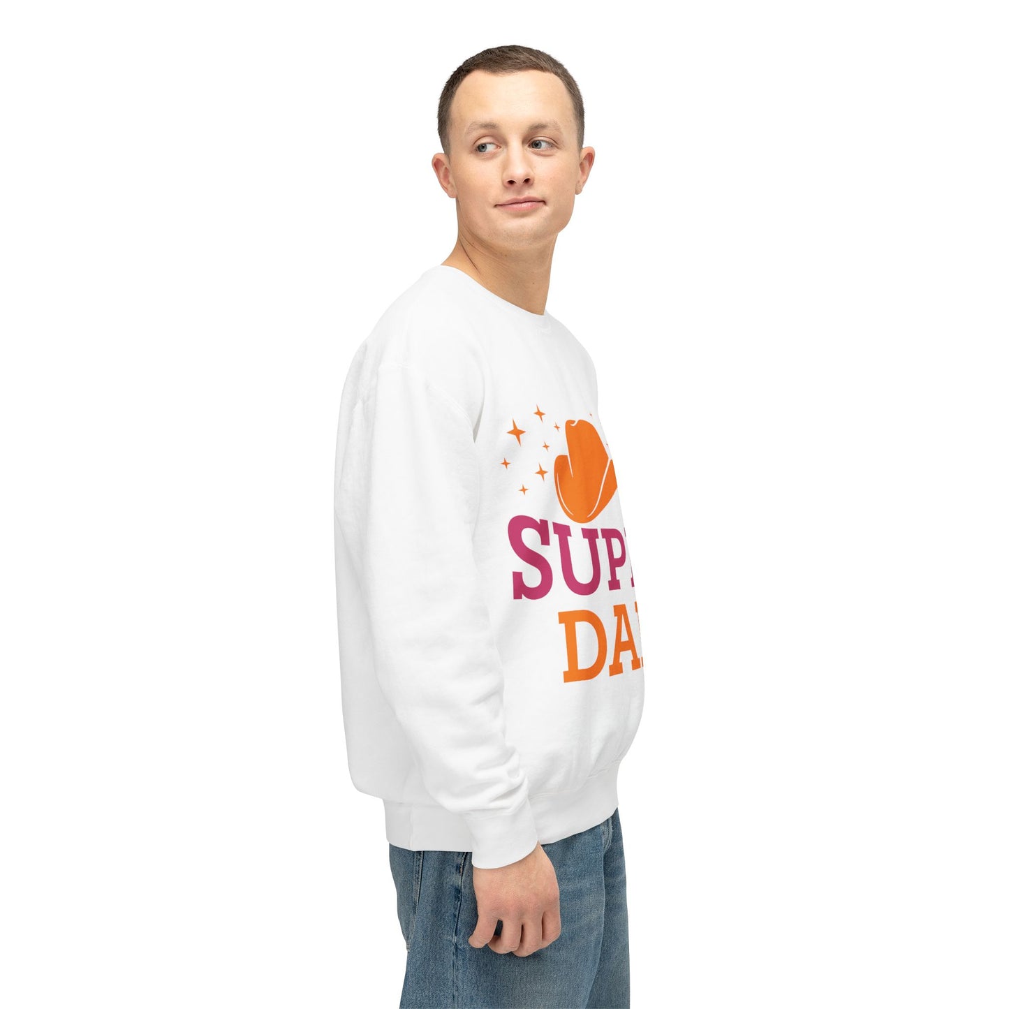 Super Dad Unisex Lightweight Crewneck Sweatshirt | Perfect Gift for Father's Day - 12907