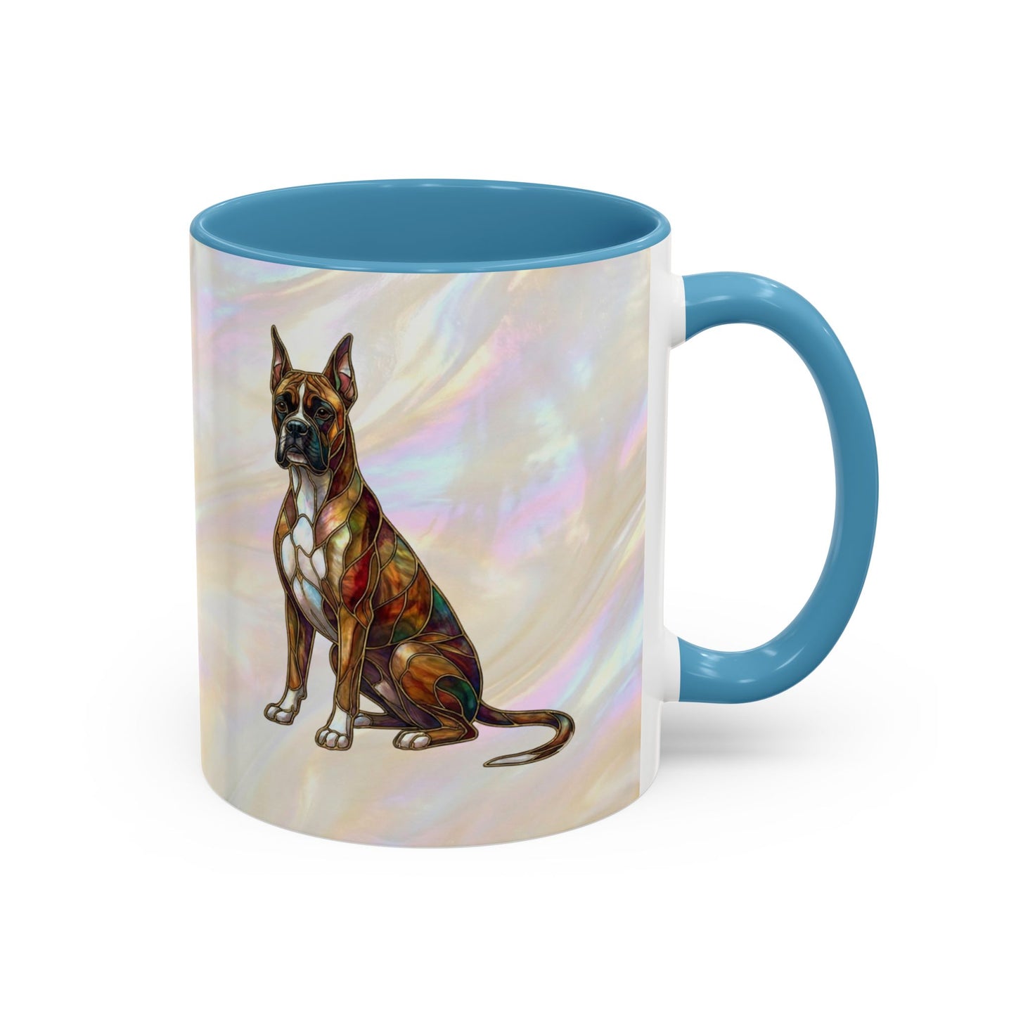 Boxer Accent Coffee Mug -Stained Glass Style (11/15oz) - 14621
