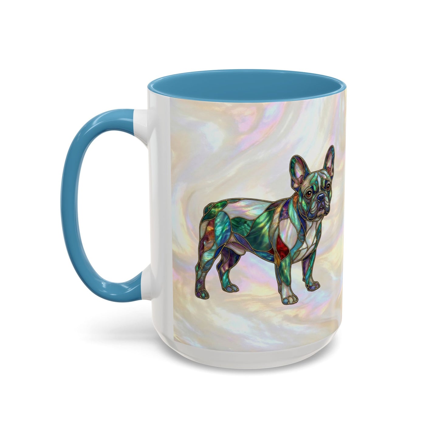 French Bulldog Accent Coffee Mug -Stained Glass Style (11/15oz) - 14632