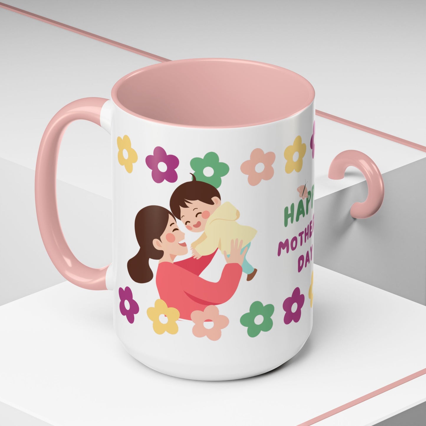 Happy Mother's Day Floral Accent Coffee Mug - 11/15oz - 12491