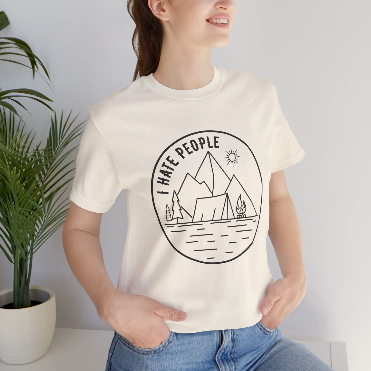 Camping: I Hate People - Unisex Jersey Short Sleeve Tee - 12636