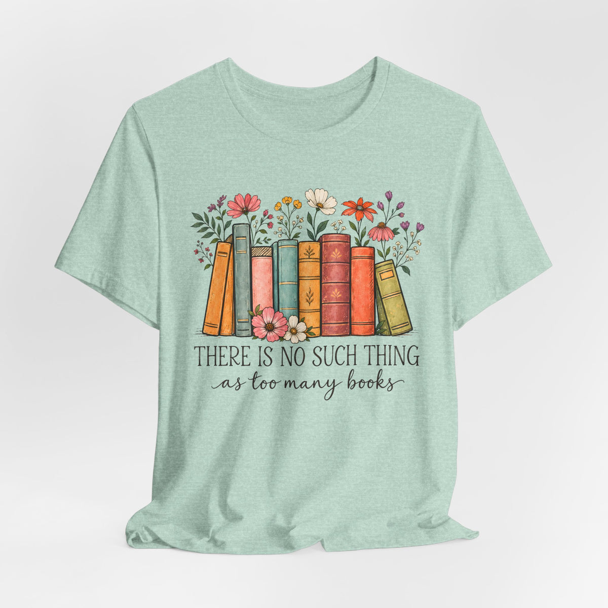 Book Lover T-Shirt,  Vintage Floral Bookshelf Tee - 14524