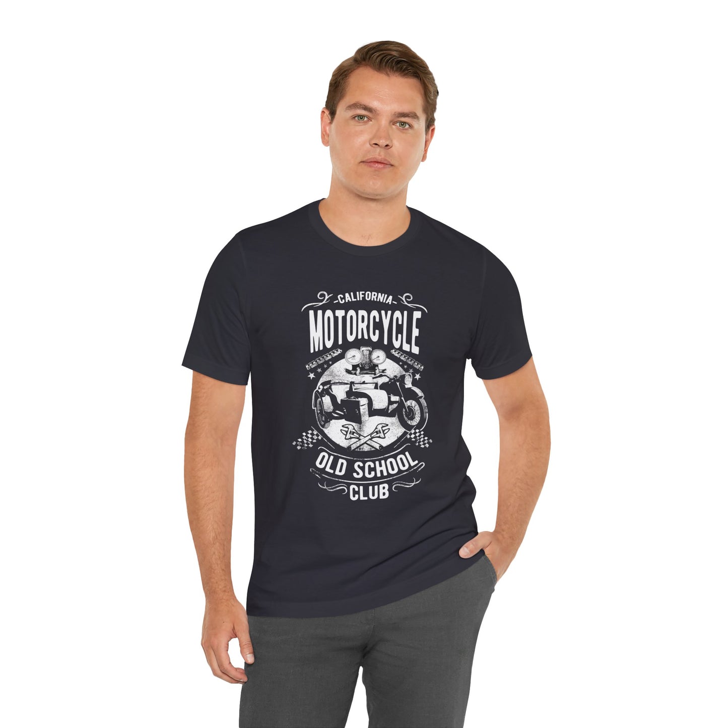 Motorcycle, Old School Club - Unisex Jersey Short Sleeve Tee