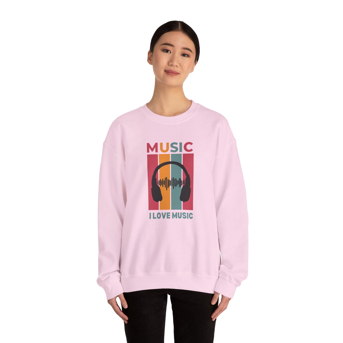 I Love Music - Unisex Heavy Blend™ Crewneck Sweatshirt - 10599