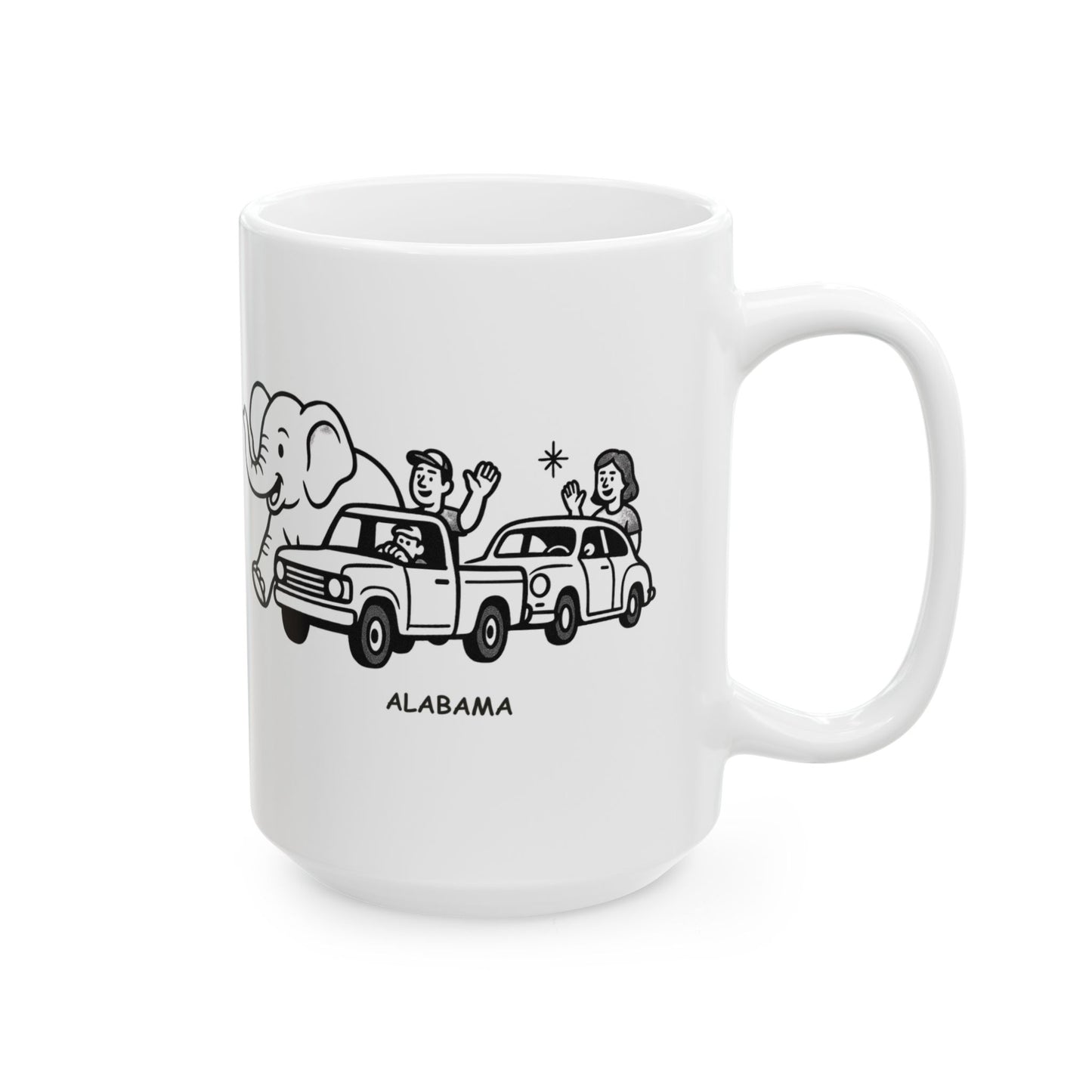 "In Alabama, we don’t do traffic; we do parades." Ceramic Mug - 11oz & 15oz - 12779