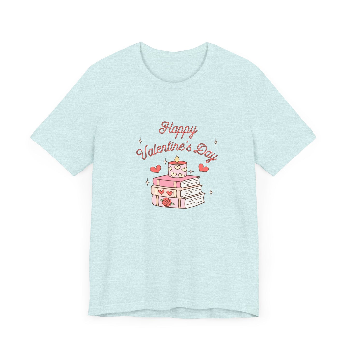 Books, Happy Valentine's Day - Unisex Jersey Short Sleeve Tee - 11572