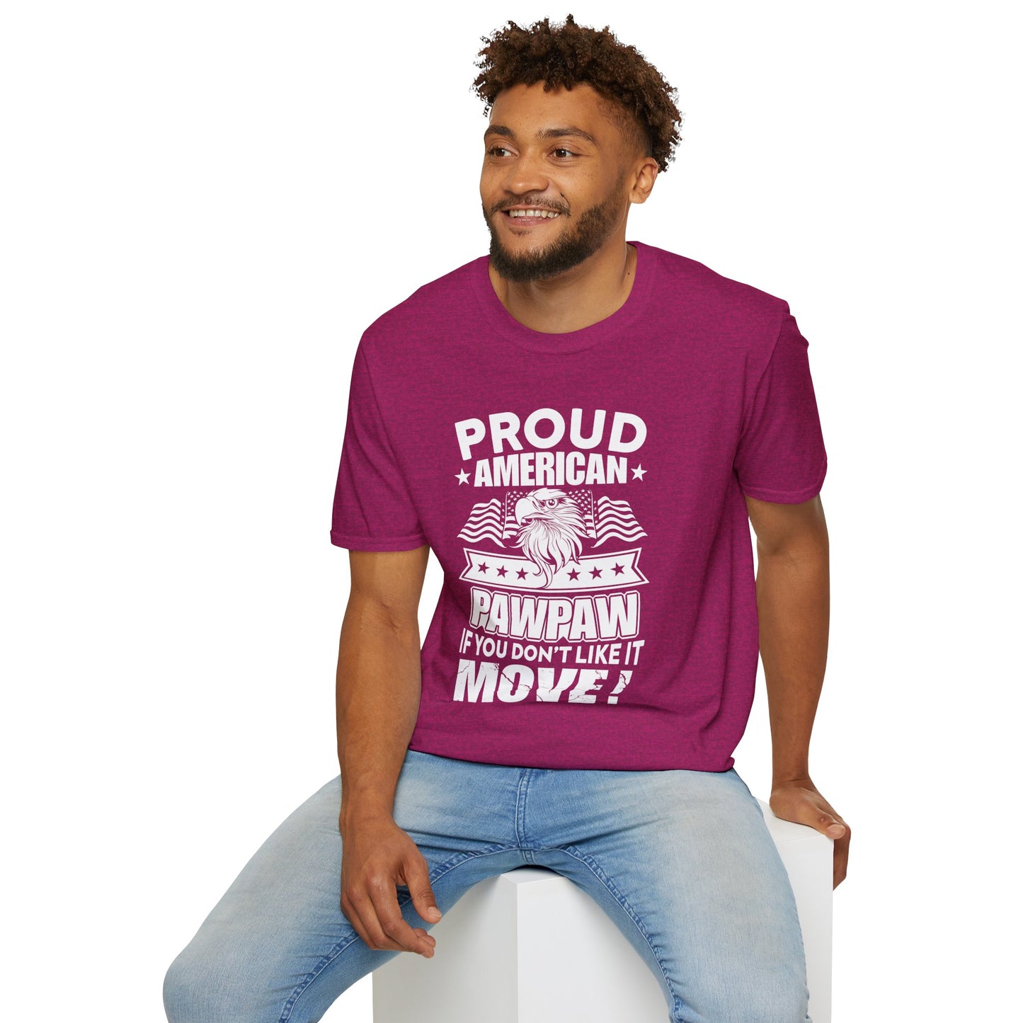 Proud American Pawpaw T-Shirt, Unisex Tee for Grandfather, Father's Day Gift, Casual Wear, Patriotic Shirt, Comfortable Tee - 13787