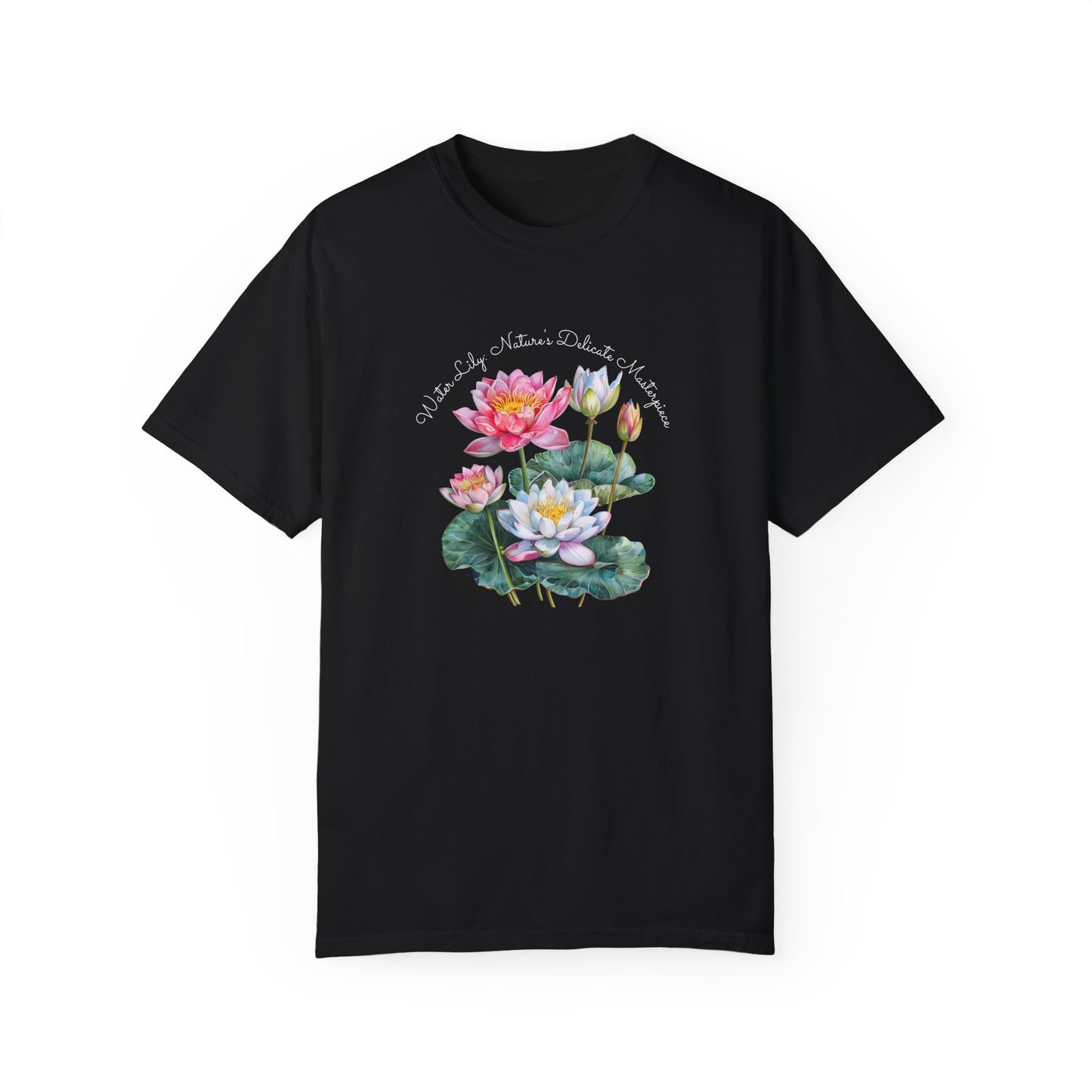 Happy Birthday, July, Water Lily, Unisex Garment-Dyed T-shirt