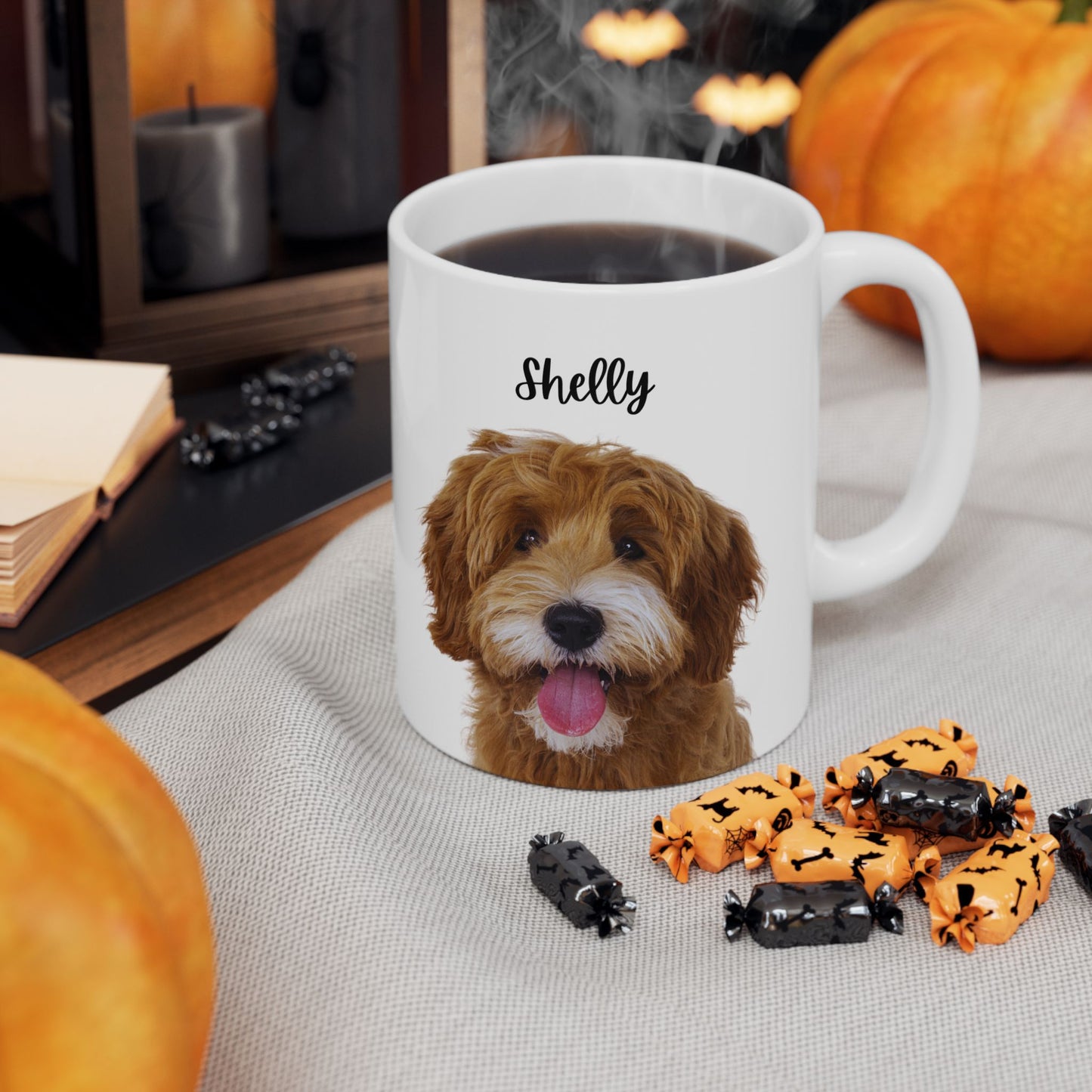 Personalized Dog Lover's Ceramic Mug - Cute Pet Gift for Coffee, Tea, Dog-Themed Home Decor - 14156