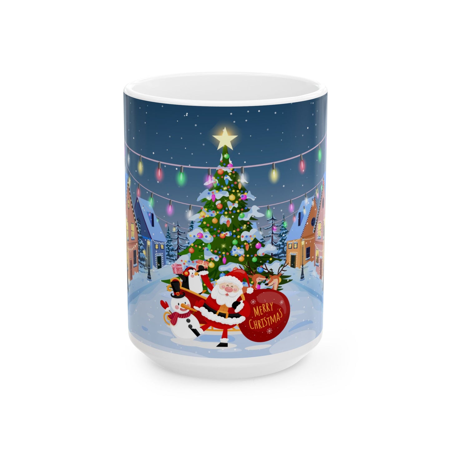 Christmas Night On the Street - Ceramic Mug, (11oz, 15oz) - 10452