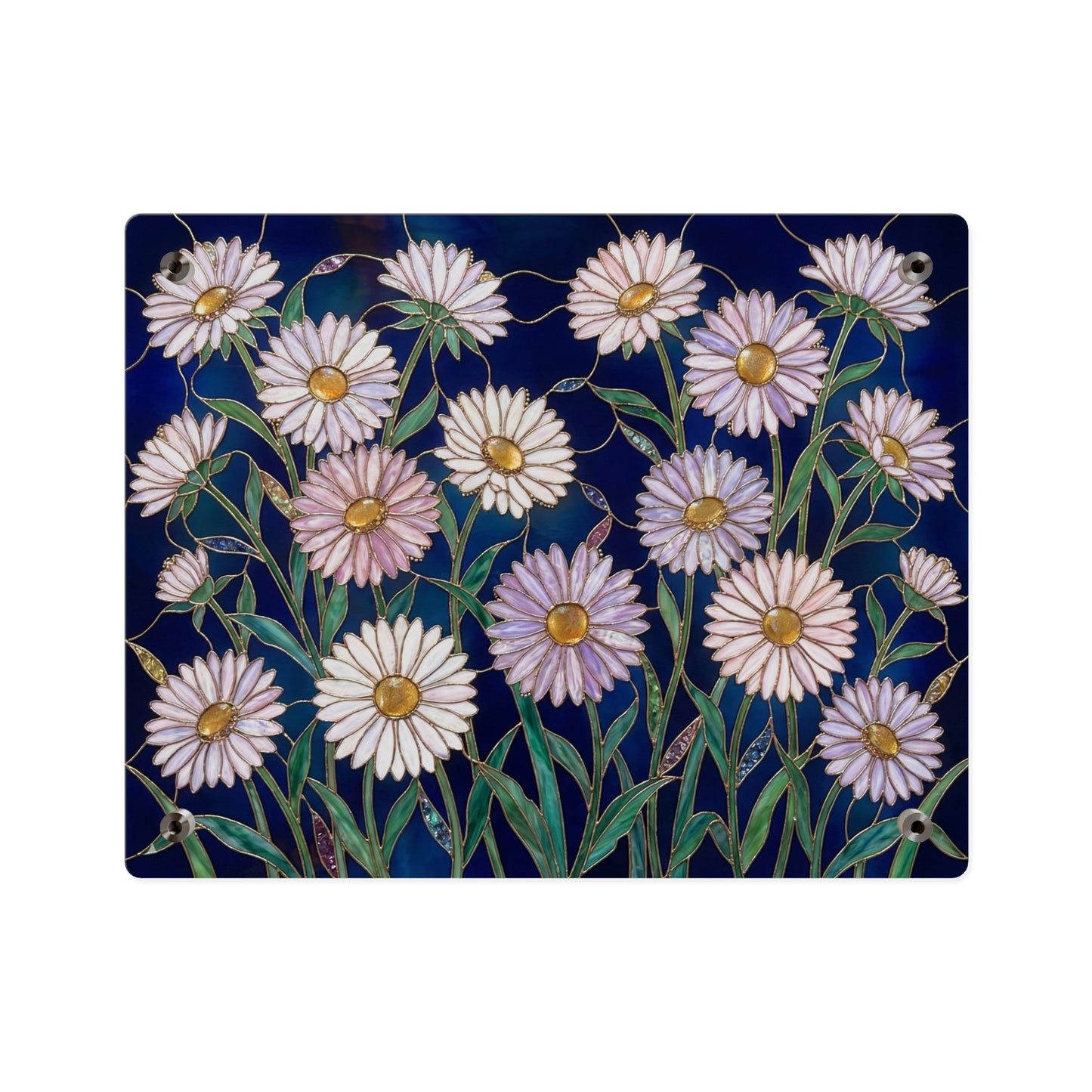 Aster Field Acrylic Wall Art Panel — Floral Home Décor - 14607