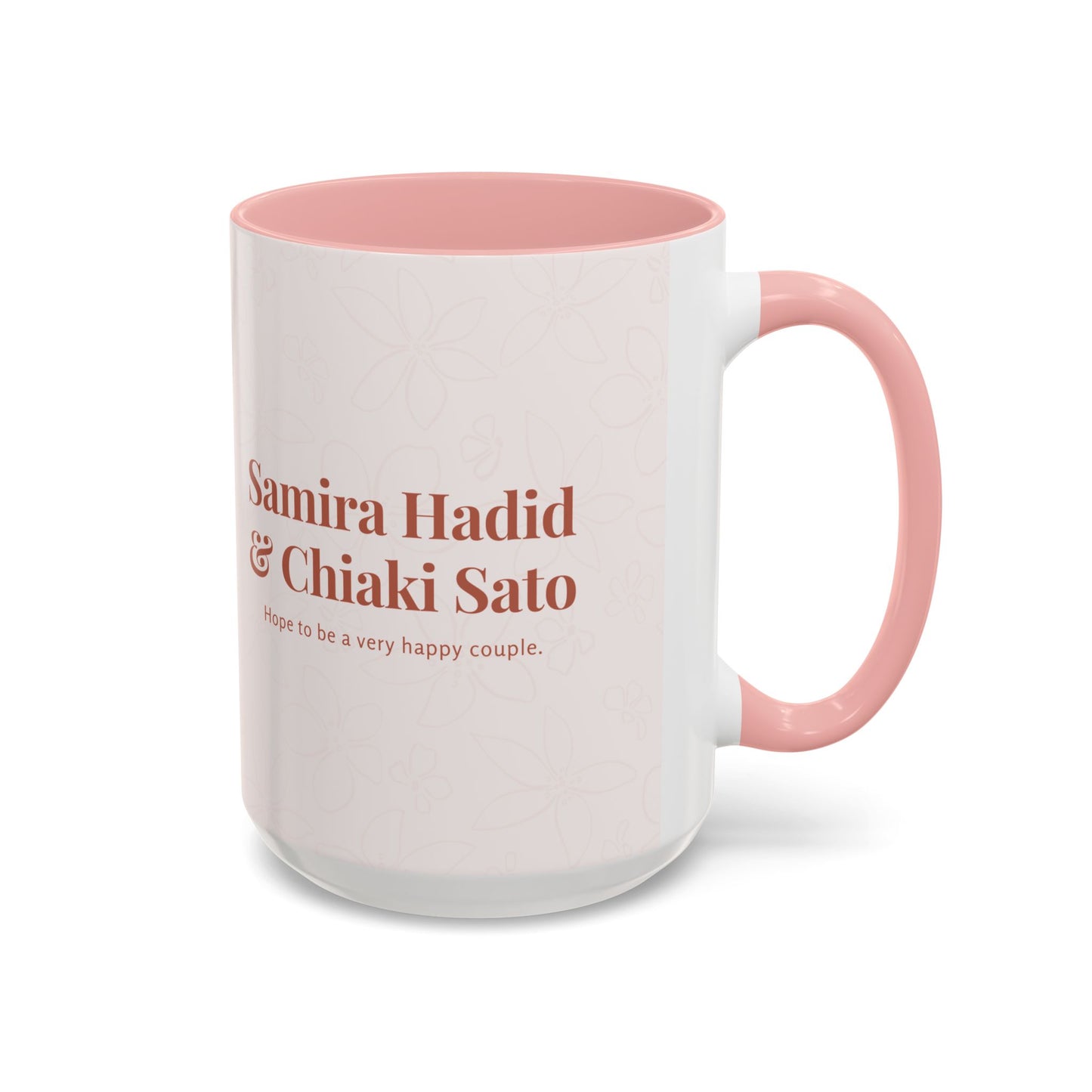 Hope To Be a Very Happy Couple, Names Customizable - Accent Coffee Mug (11, 15oz) - 11063