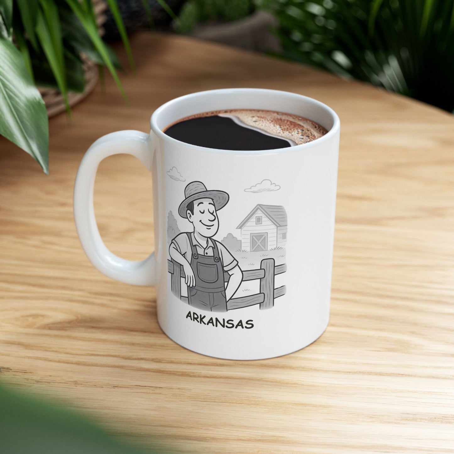 "Arkansas: The place where the simple life is the best life." Ceramic Mug - 13343