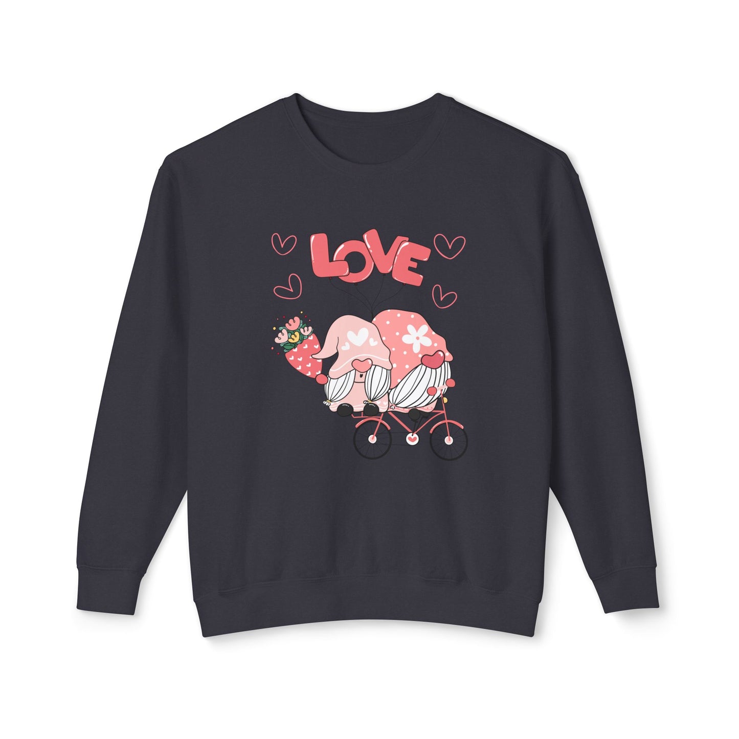 Gnome Couple, Love - Unisex Lightweight Crewneck Sweatshirt - 11027