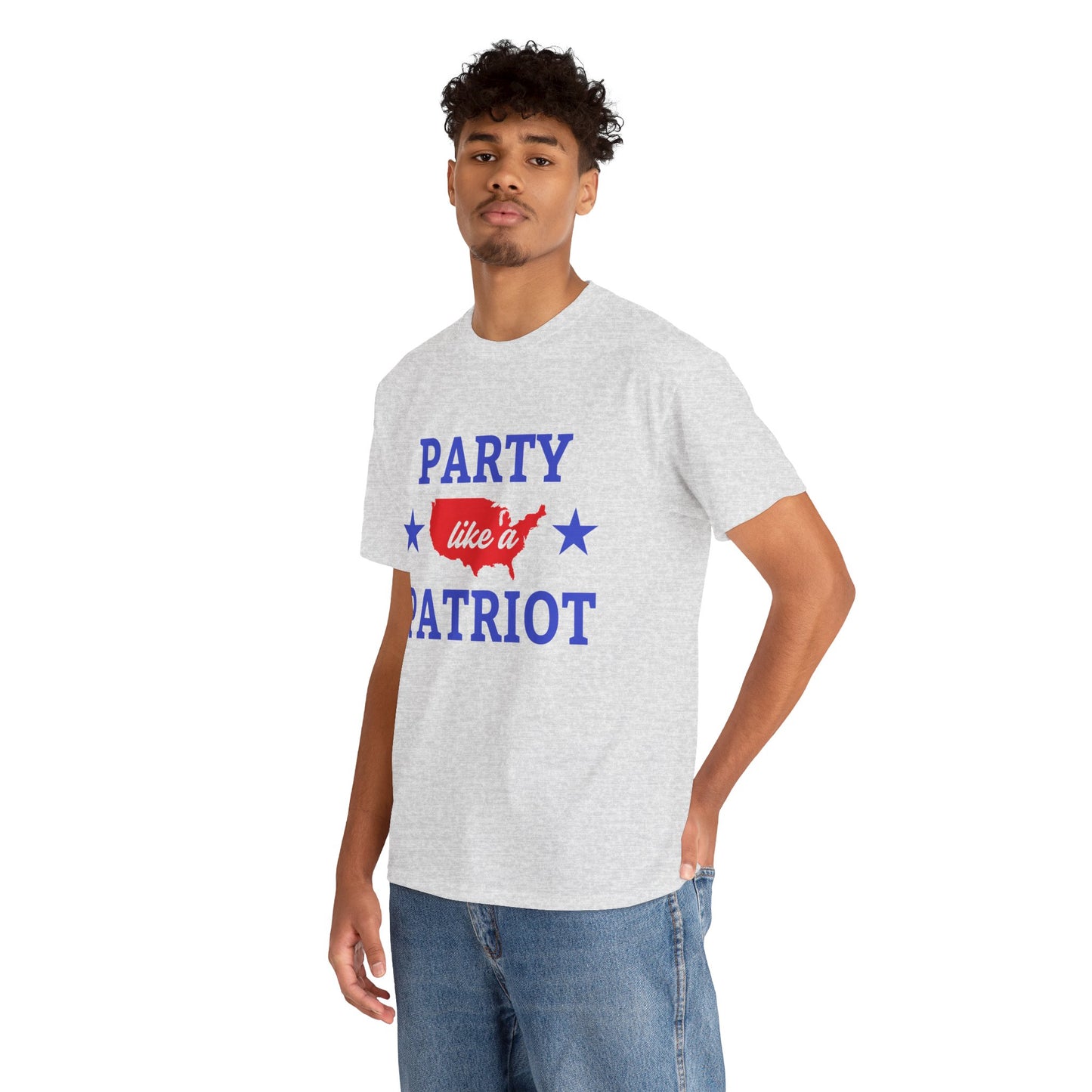 Patriotic Party Tee - Celebrate Independence, Fun Gatherings, BBQs, Gift for Patriots, Unisex Heavy Cotton T-shirt - 13732