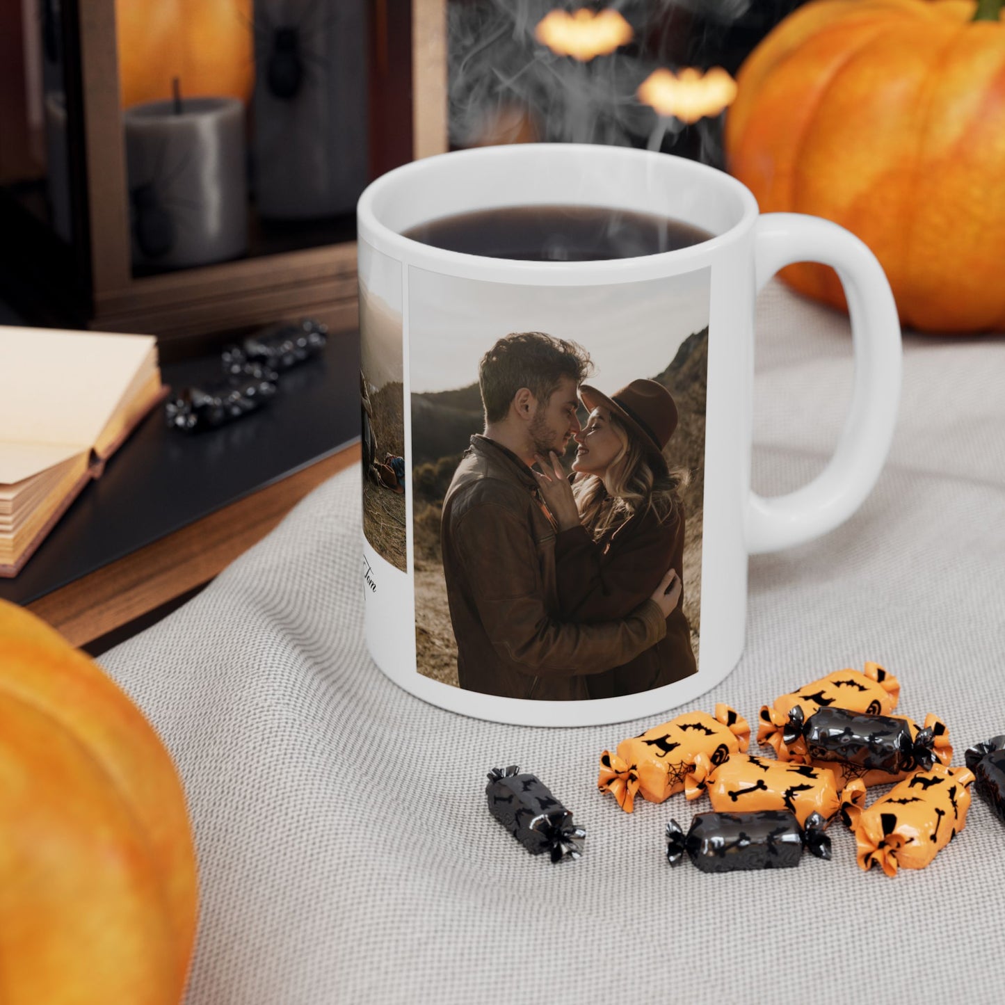 Julian & Tom, Couple's Photos, Customizable - Ceramic Mug, (11oz, 15oz) - 11030
