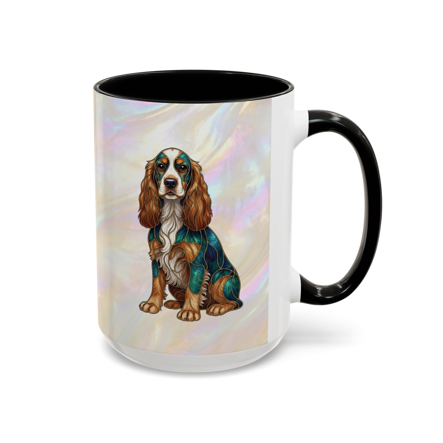 Cocker Spaniel Accent Coffee Mug -Stained Glass Style (11/15oz) - 14626