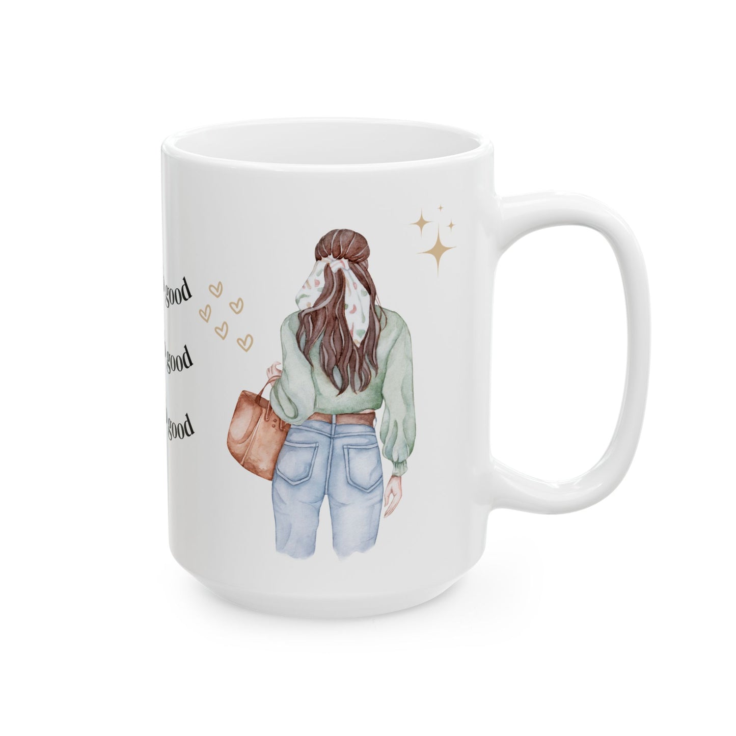 Motivational Ceramic Mug - 'Be Good Do Good' Coffee Cup, Inspirational Drinkware for Her, Self-Care Gift, Positive Affirmation Mug - 14078