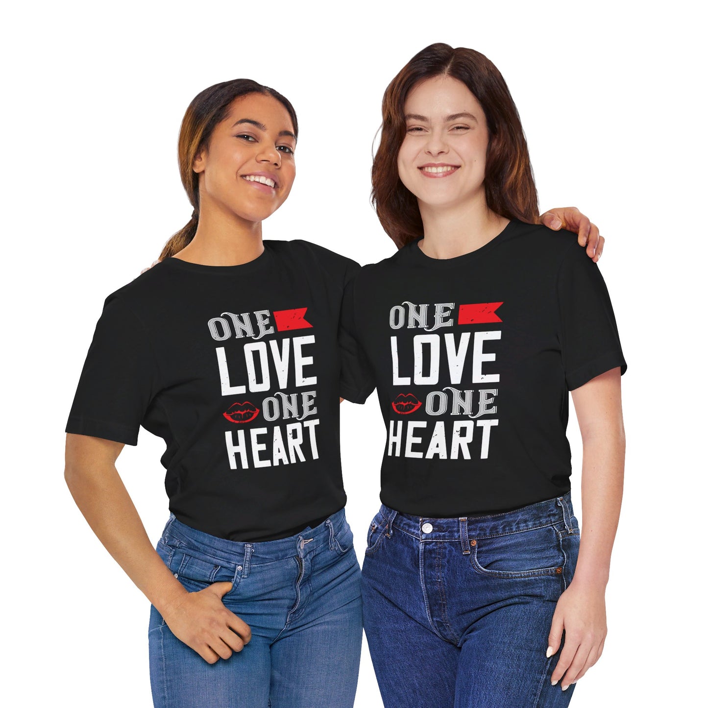 One Love One Heart - Unisex Jersey Short Sleeve Tee