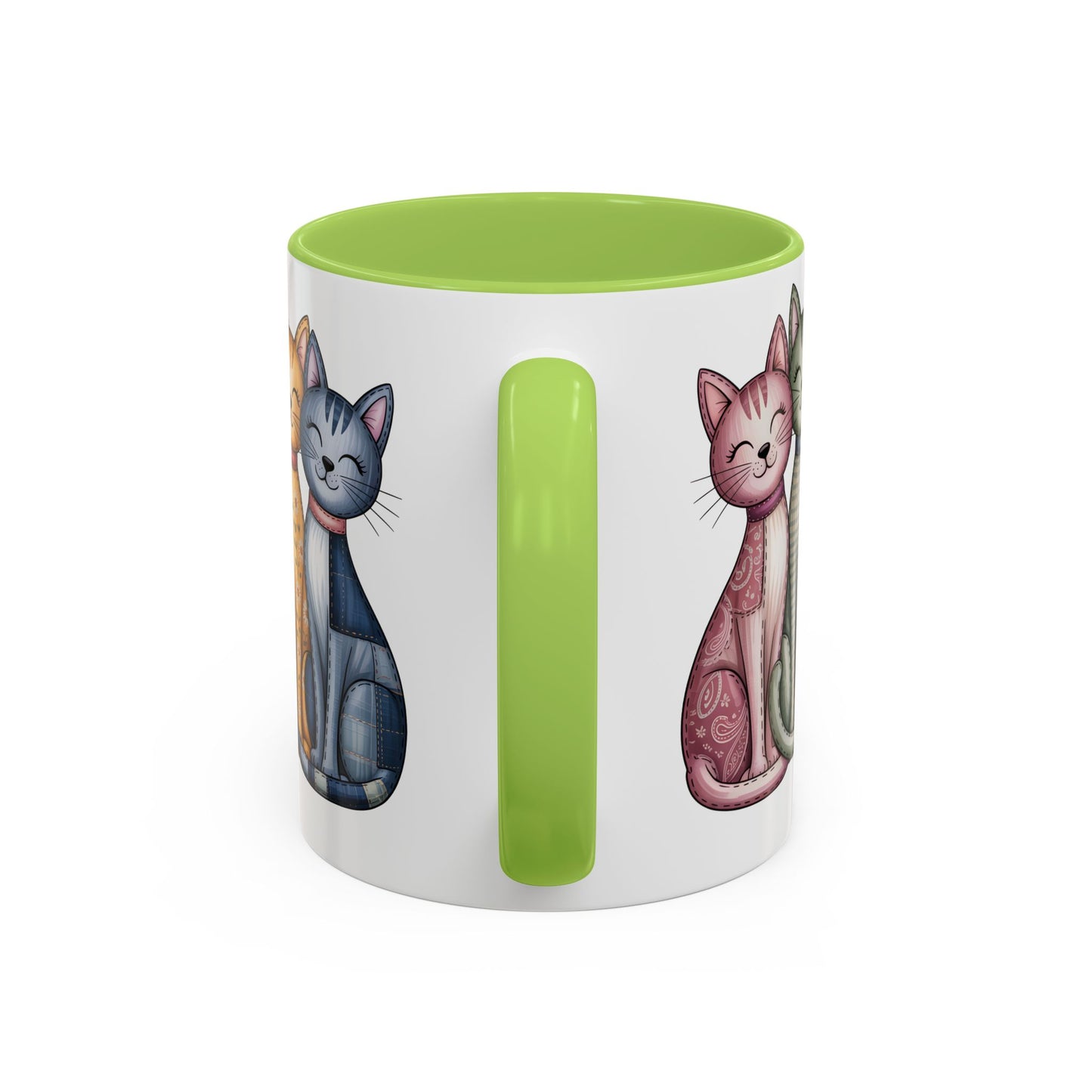 Happy Cats Illustration Mug – Colorful Cat Art Coffee Cup (11oz / 15oz) - 14769