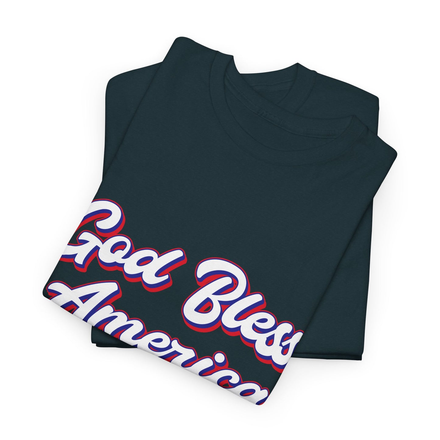 God Bless America Unisex Heavy Cotton Tee | Patriotic Shirt, American Pride Apparel, 4th of July Outfit, Gift for Veterans, Summer - 13655