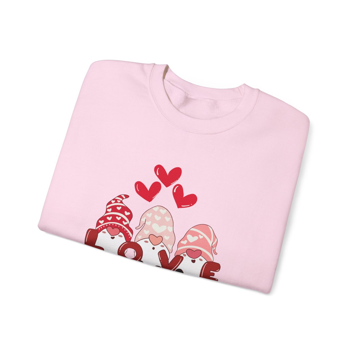 Gnomes, Love, Happy Valentine's Day - Unisex Heavy Blend™ Crewneck Sweatshirt - 11350