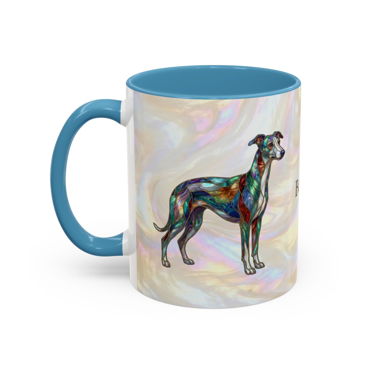 Whippet Accent Coffee Mug – Stained Glass Design 11/15oz - 14652