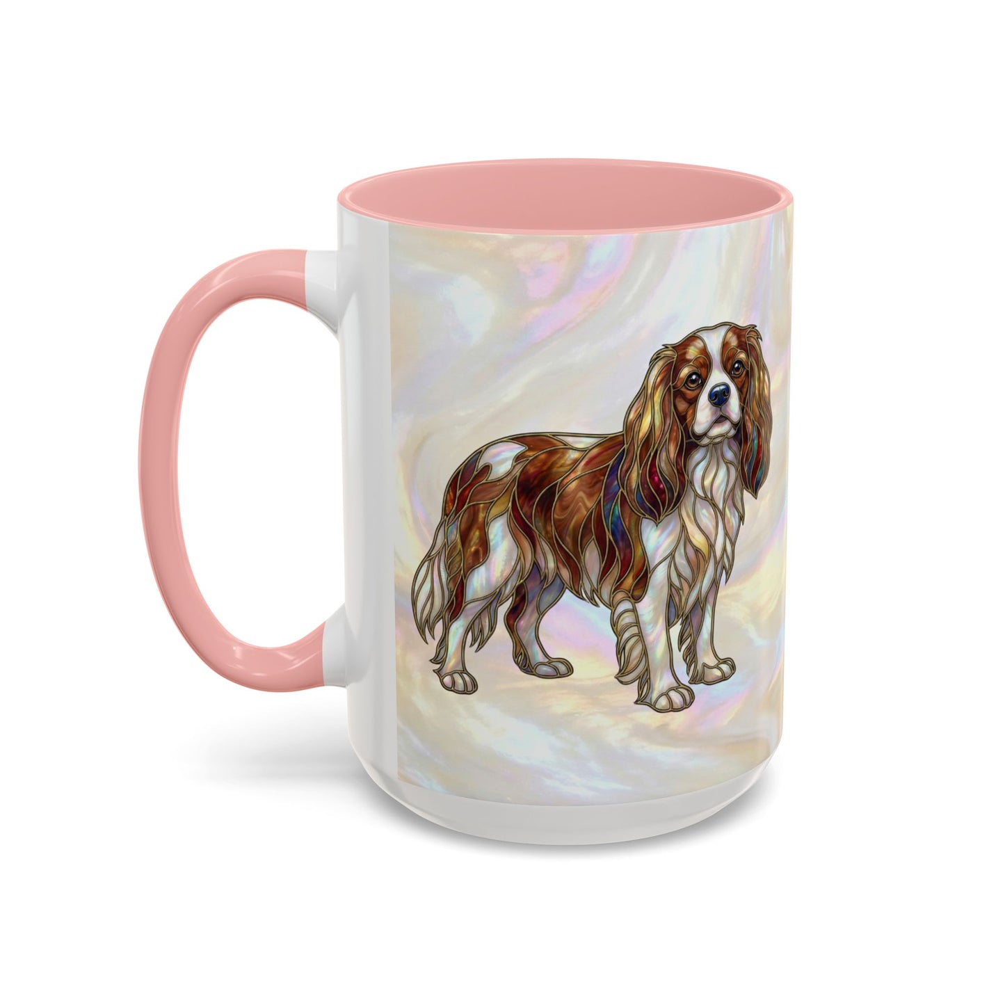 Cavalier King Charles Accent Coffee Mug -Stained Glass Style (11/15oz) - 14624