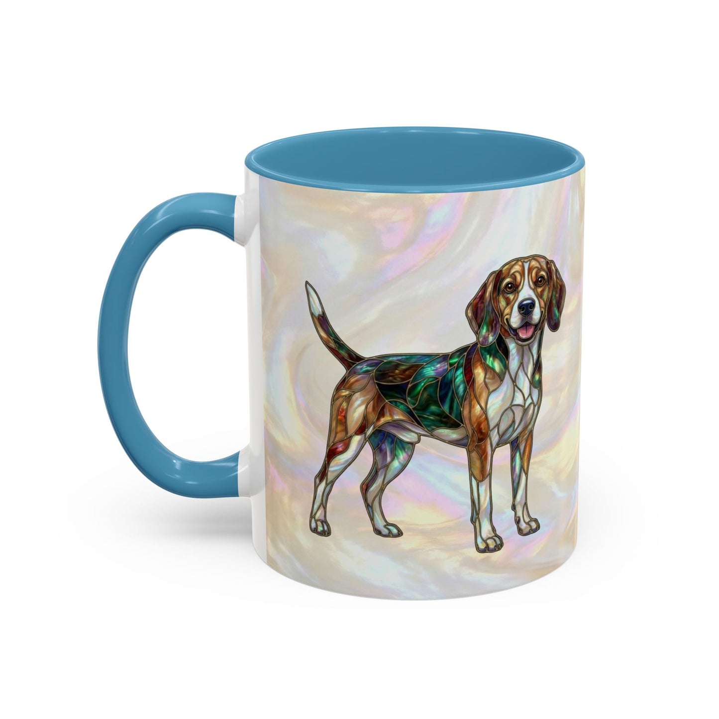 Beagle Accent Coffee Mug — Stained Glass Design (11/15oz) - 14615