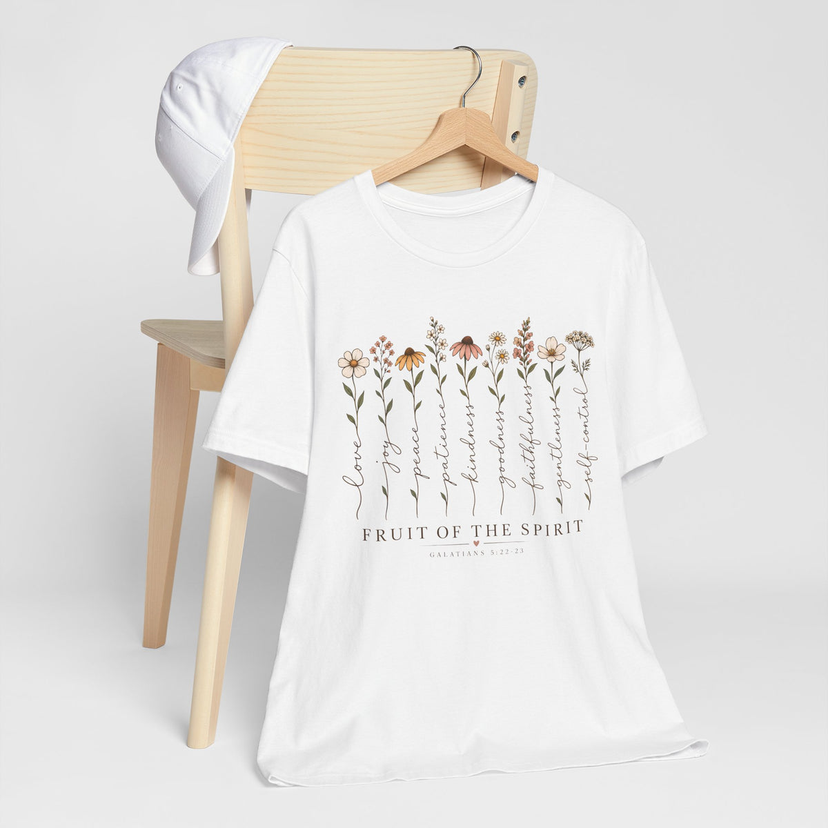 Fruit of the Spirit Floral T-Shirt,  Christian Faith Scripture Tee - 14984