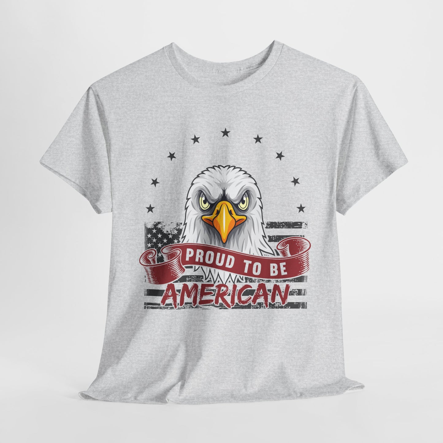 Proud to Be American Tee, Patriotic T-Shirt, USA Pride Shirt, Eagle Graphic Tee, Independence Day Gift, 4th of July Apparel - 13785