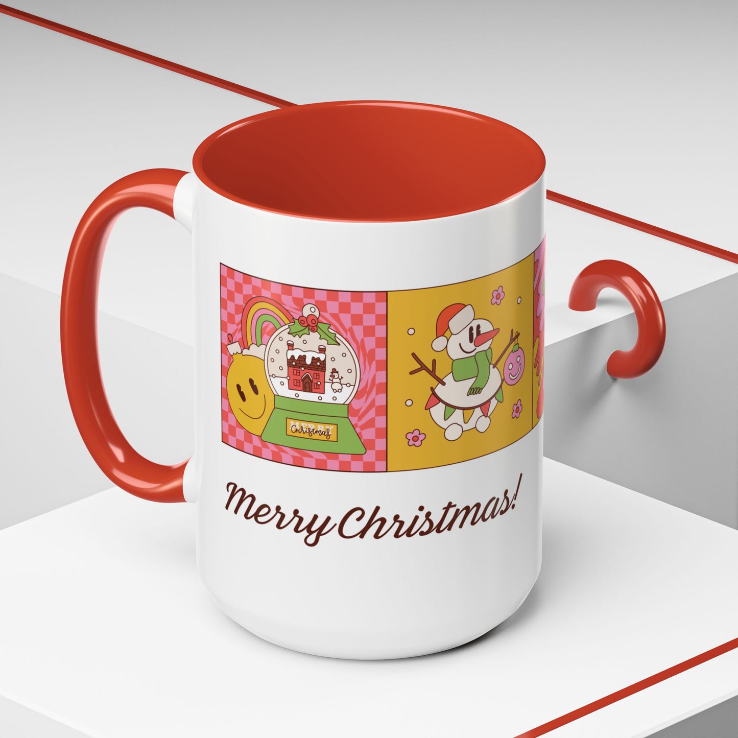 Merry Christmas - Accent Coffee Mug (11, 15oz) - 10916