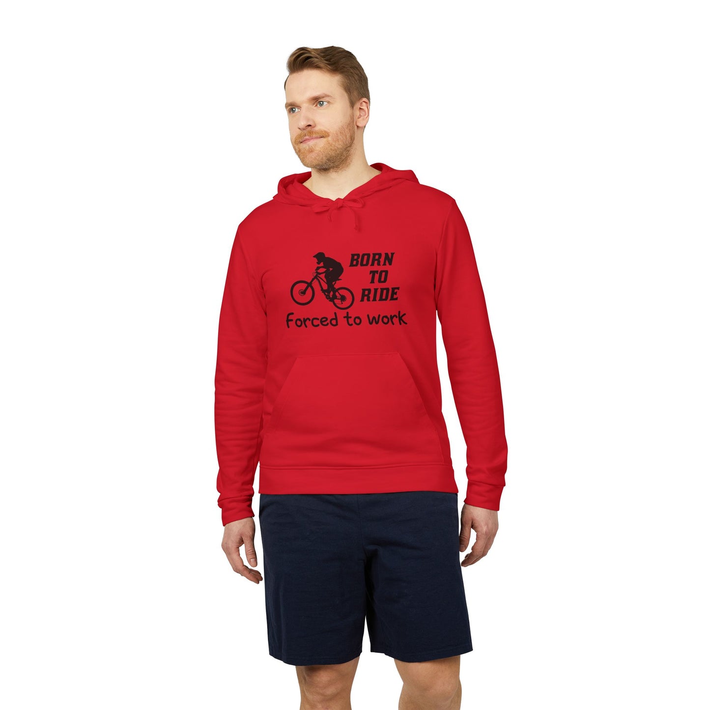 Born To Ride, Forced To Work - Adidas Unisex Fleece Hoodie