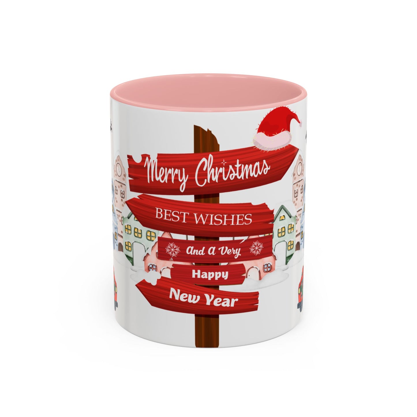 Merry Christmas - Accent Coffee Mug (11, 15oz)