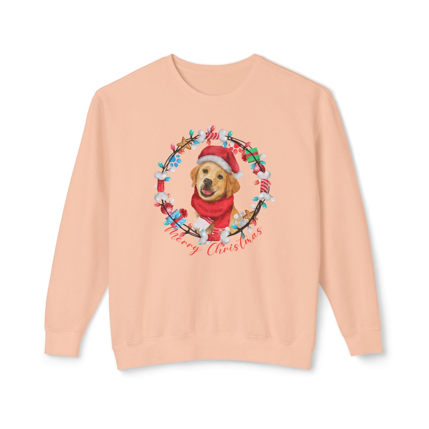 Christmas Dog - Unisex Lightweight Crewneck Sweatshirt - 10309