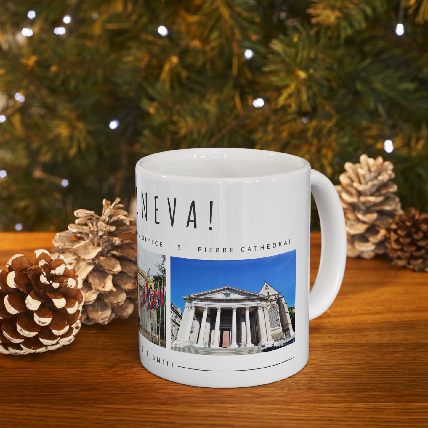 Hello, Geneva! Ceramic Coffee Mug - 11oz & 15oz - Travel Souvenir Gift - 12168